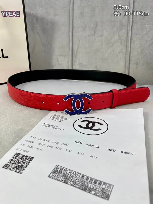 Chanel belt 30mmX90-115cm 8L12